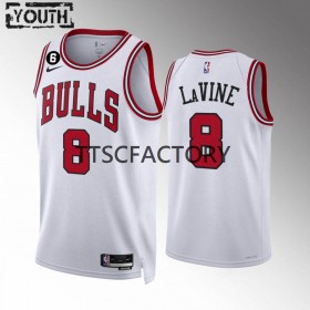 Maillot Basket Enfant Chicago Bulls Zach LaVine 8 Nike 2022-23 Association Edition Blanc Swingman